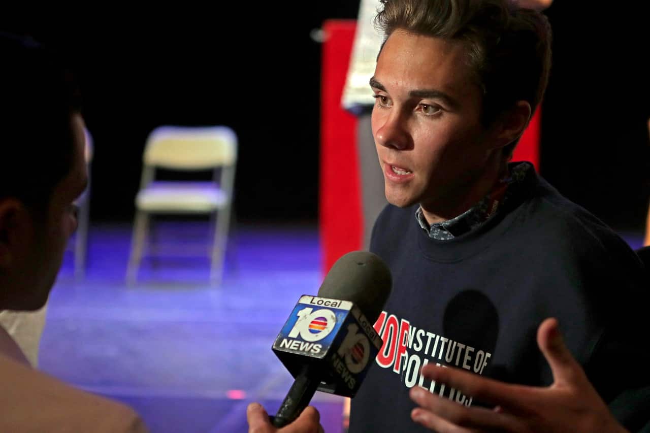 David Hogg, a student from Marjory Stoneman Douglas High School, speaking at a March For Our Lives rally.