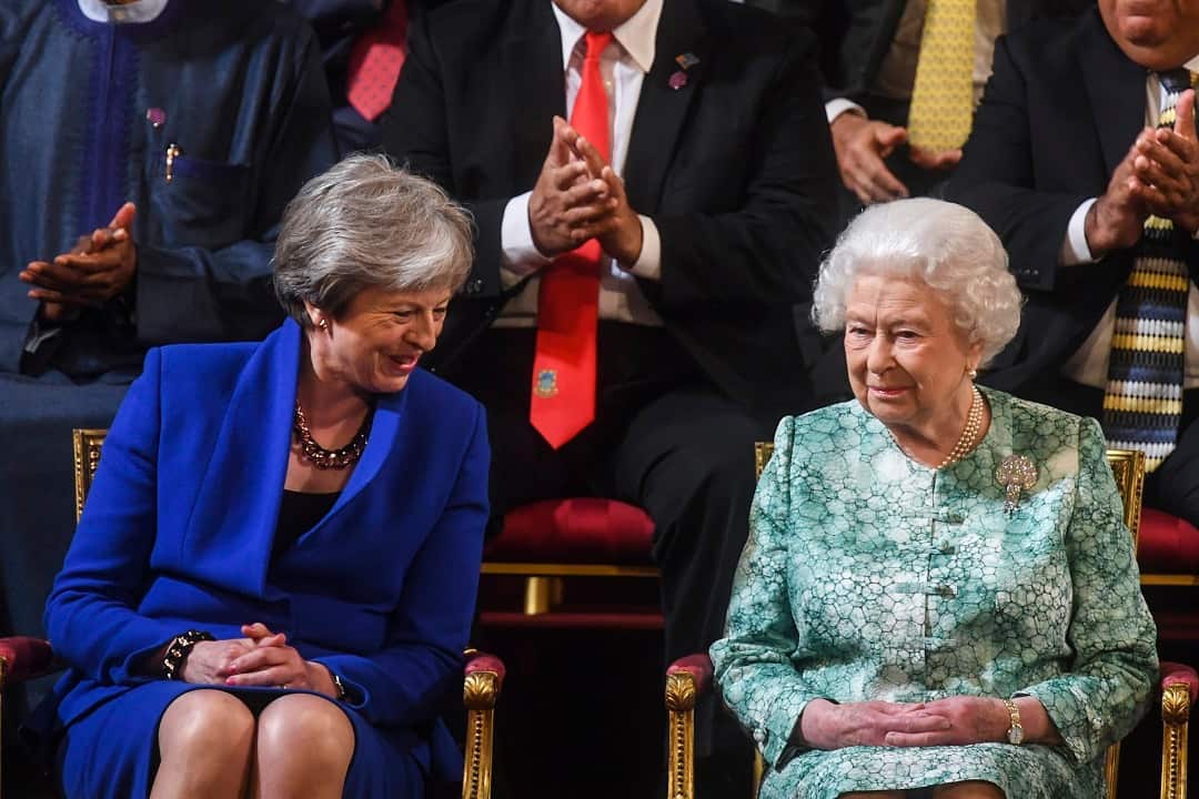 British Prime Minister Theresa May and Queen Elizabeth II in April.
