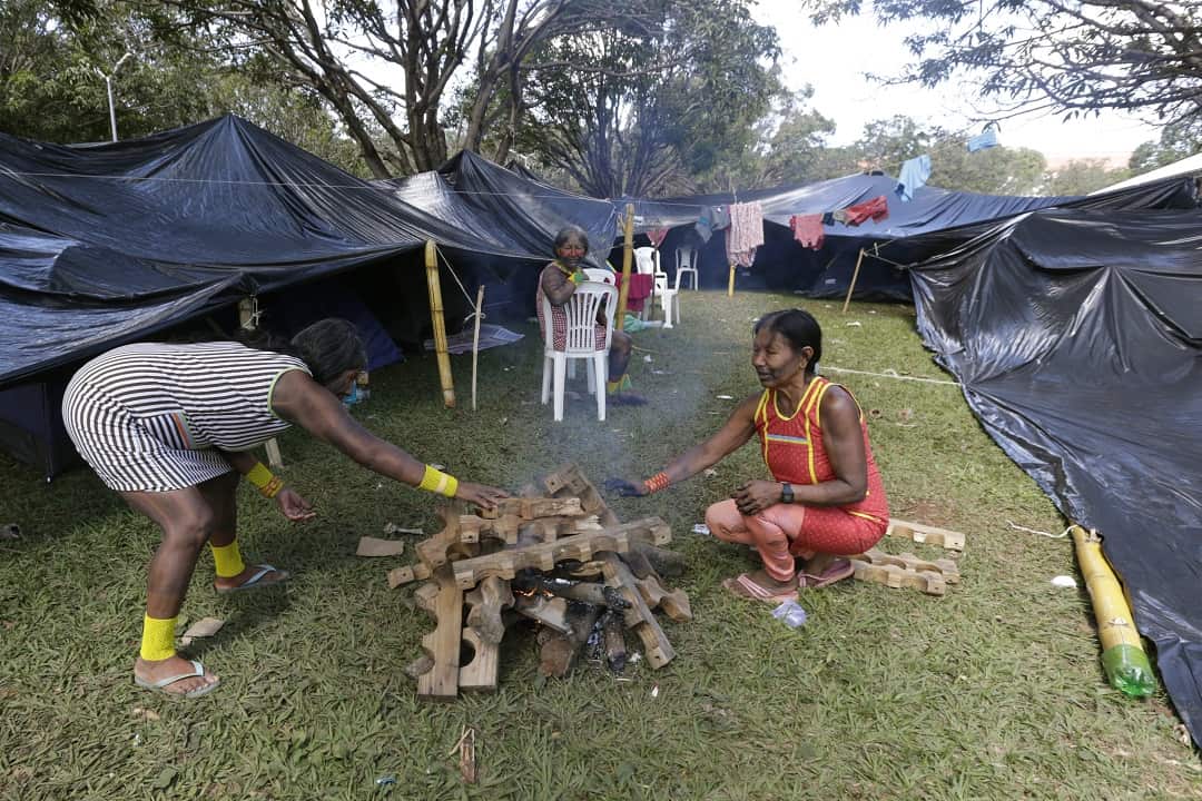 The Livre (Free Land) protest camp in Brasilia.