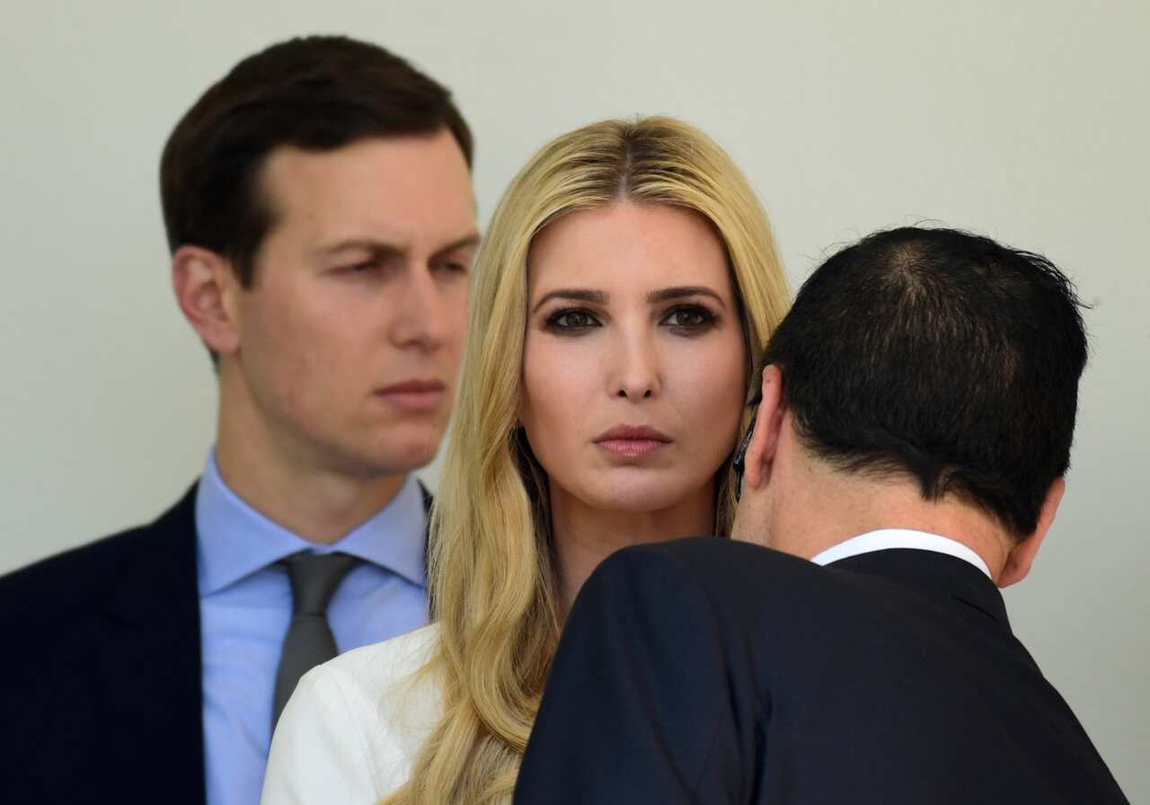 A file photo of Ivanka Trump and her husband White House senior adviser Jared Kushner.
