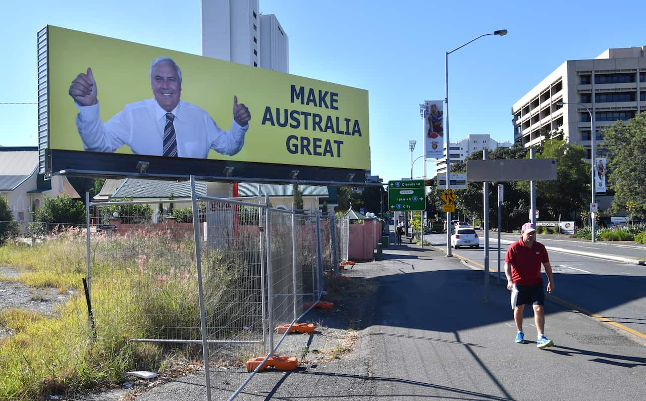 Clive Palmer spent millions on billboards across the country. 
