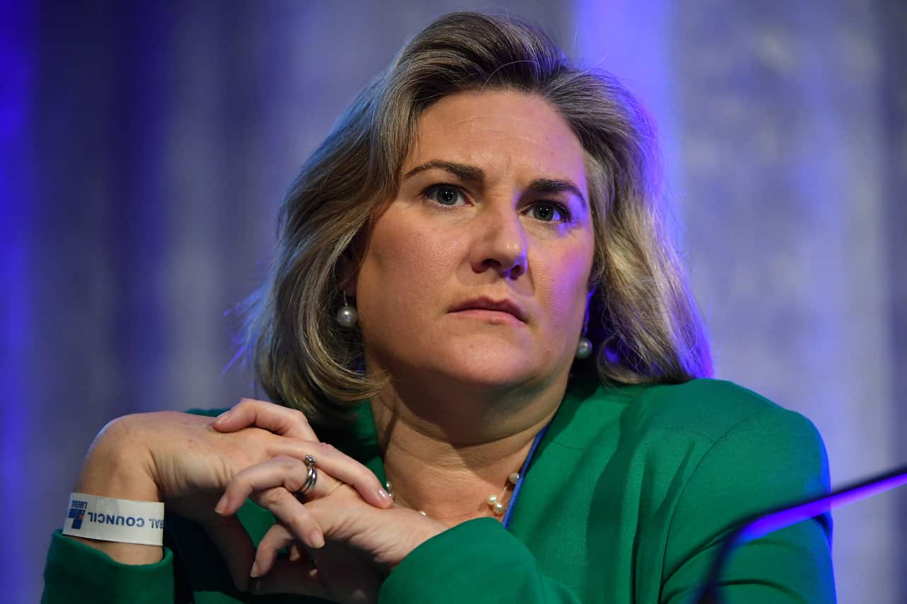 NSW Liberal country vice-president Hollie Hughes at the 60th Federal Council of the Liberal Party in Sydney, Saturday, June 16, 2018. (AAP Image/Joel Carrett) NO ARCHIVING