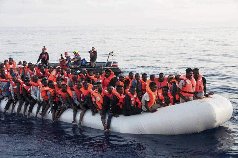 Migrants in the Mediterranean Sea. Authorities believe thousands of bodies are never recovered.