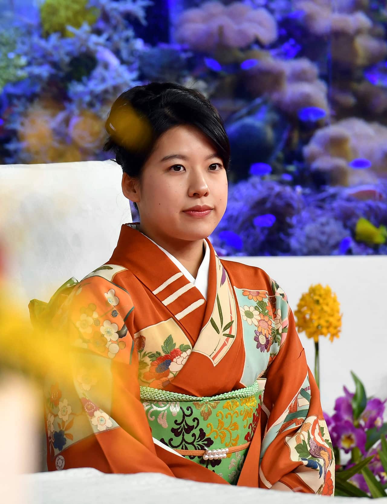 Japan's Princess Ayako of Takamado visits Japan Grand Prix International Orchid Festival in Tokyo.