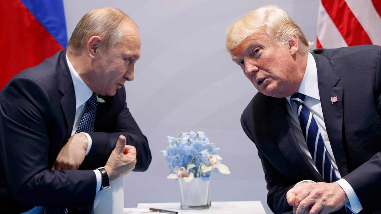 Mr Trump and Vladimir Putin at the G20 Summit in Hamburg in 2017.