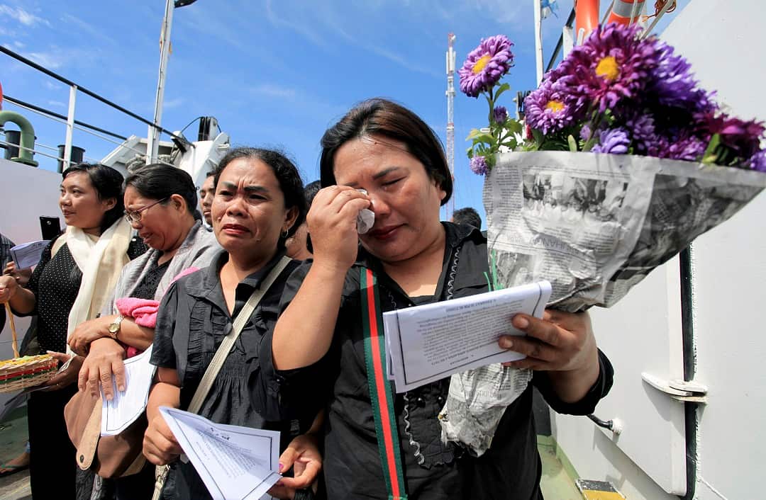 Relatives of the victims on July 3.