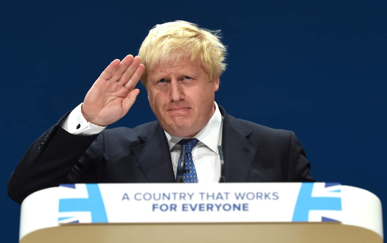 Vocal critic and former UK foreign secretary Boris Johnson.