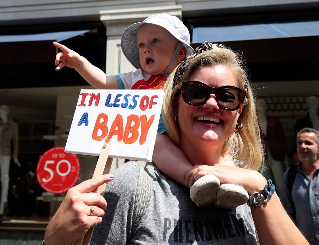 14-month-old Linus Hemphreys and his mother Alexandra Heminsley.