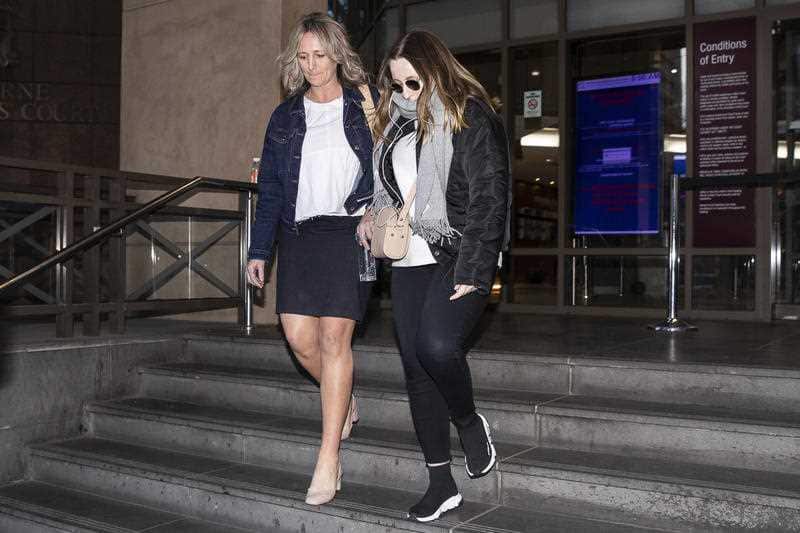 Sarah Ristevski leaves court.
