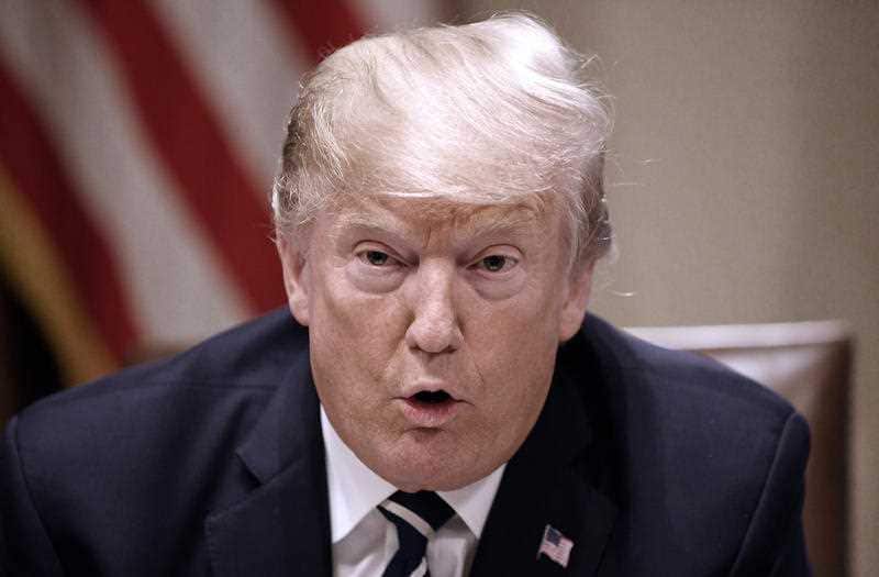 U.S. President Donald Trump comments on Putin meeting during a meeting with members of Congress in the Roosevelt Room of the White House, July 17, 2018.