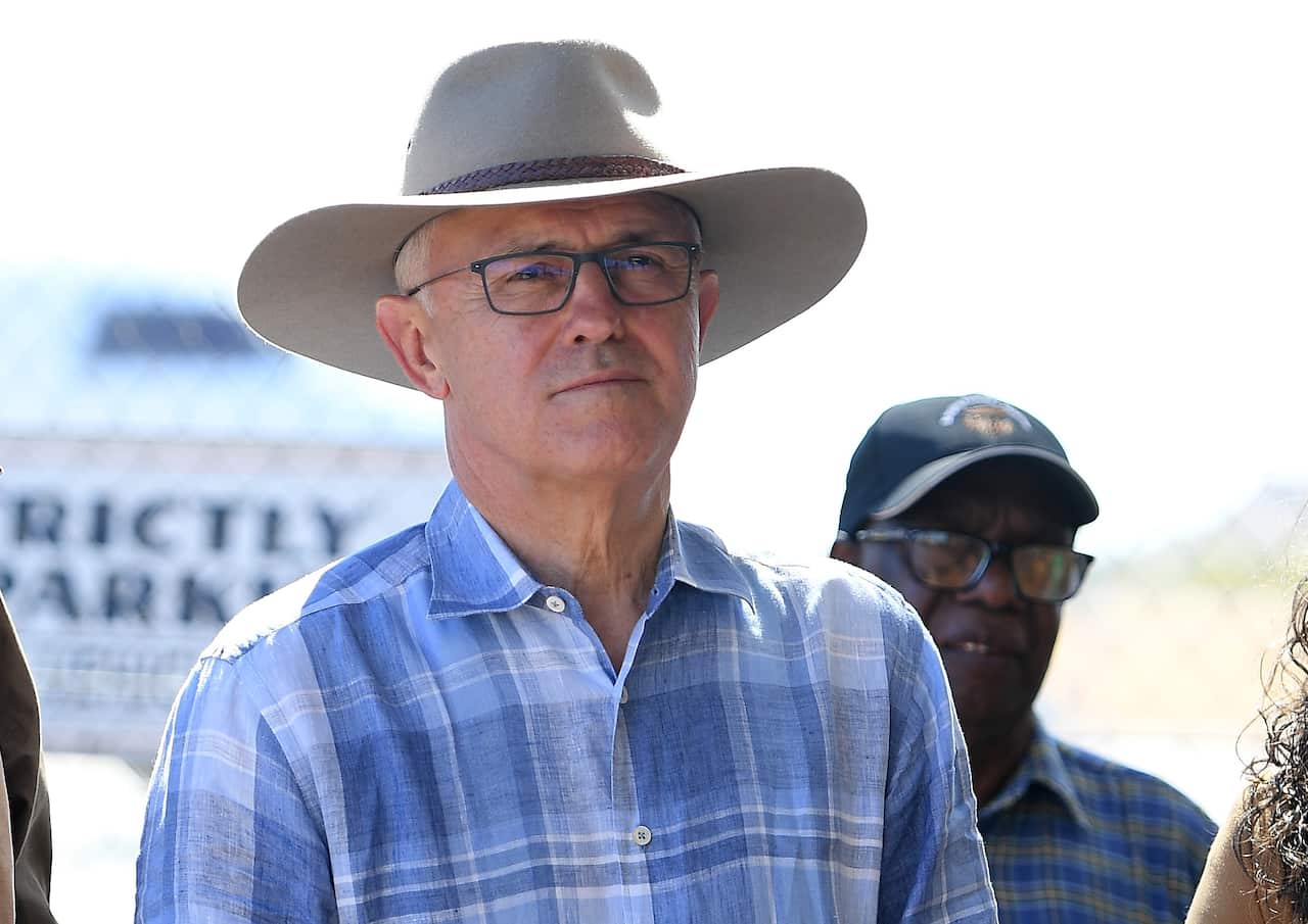 Prime Minister Malcolm Turnbull in Tennant Creek on Sunday.