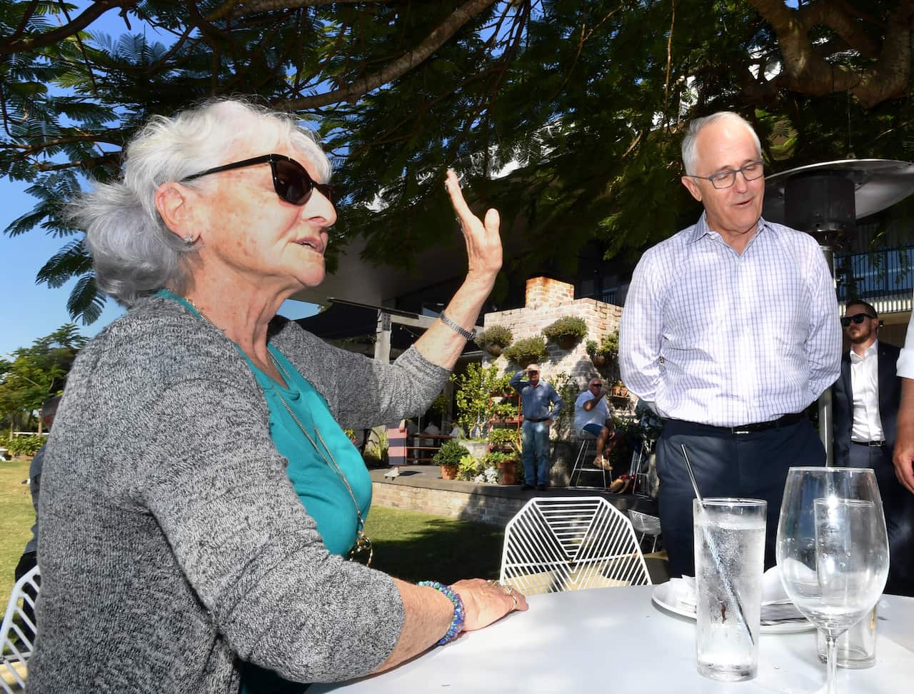 Toni Lea and Prime Minister Malcolm Turnbull.