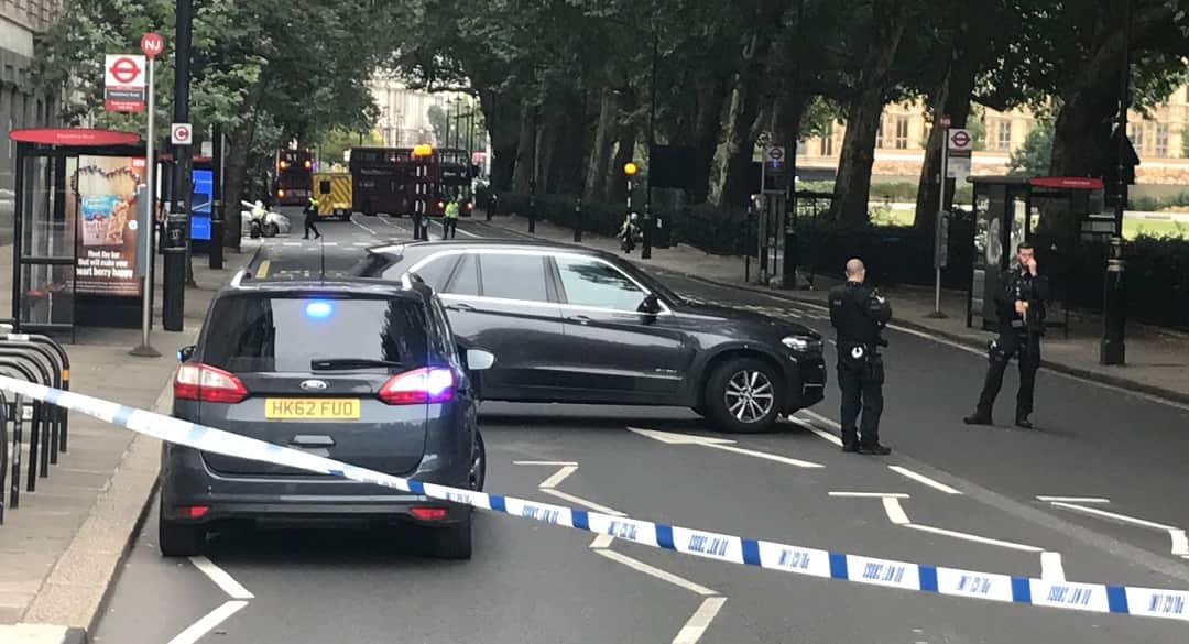 Police activity in central London on Tuesday.