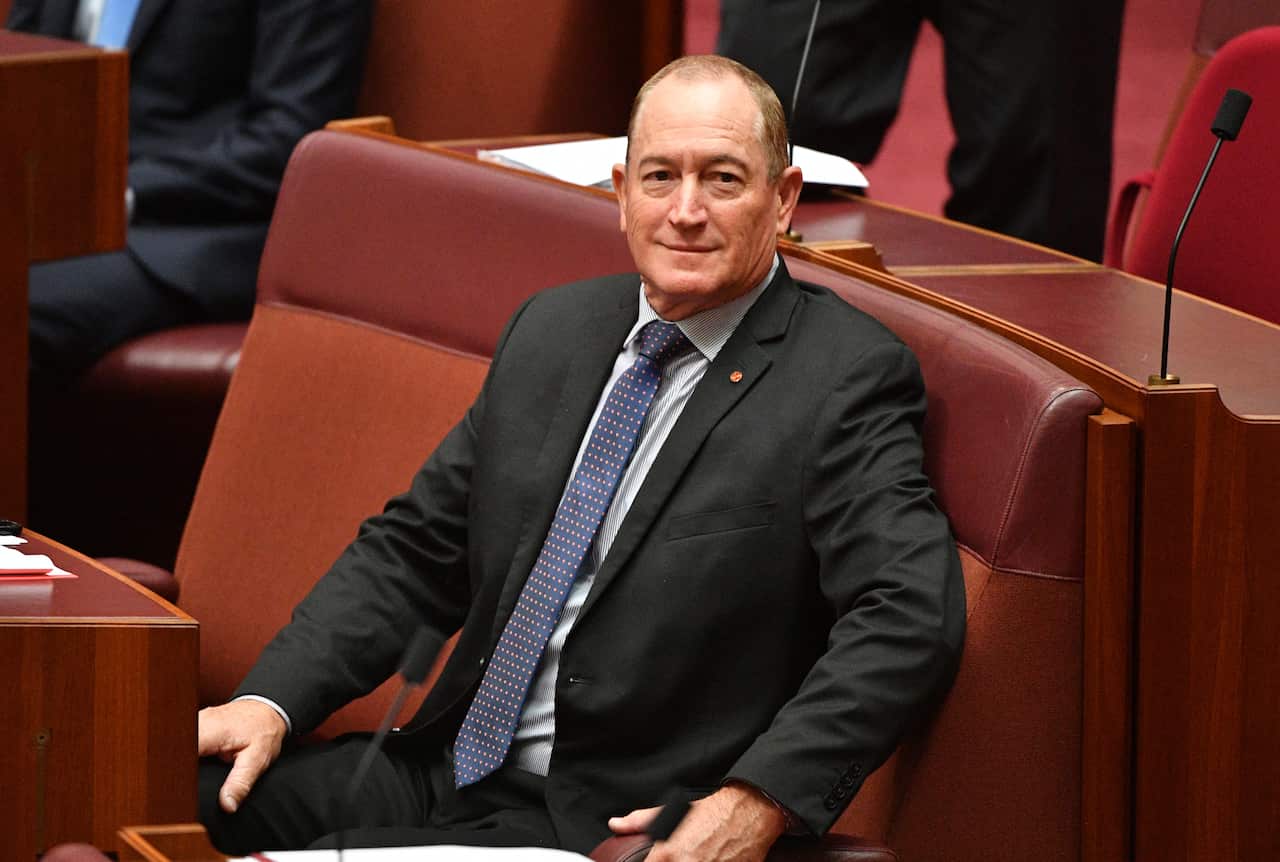 Katters Australian Party Senator Fraser Anning in the Senate.