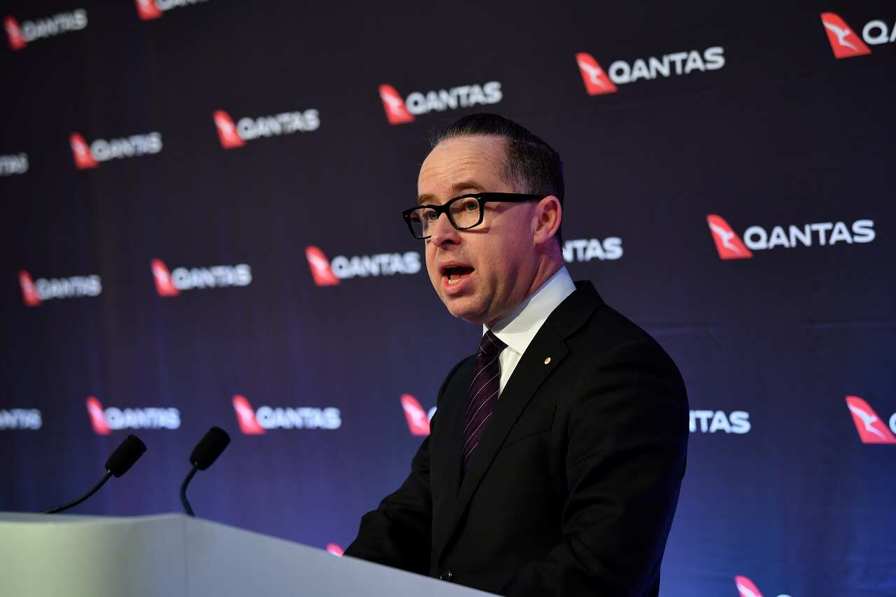 Alan Joyce at a Qantas event.