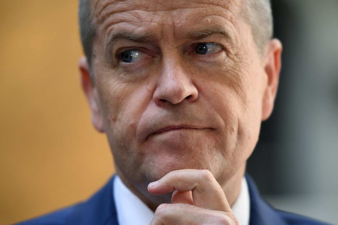 Leader of the Opposition Bill Shorten at St Vincent's Hospital in Sydney.