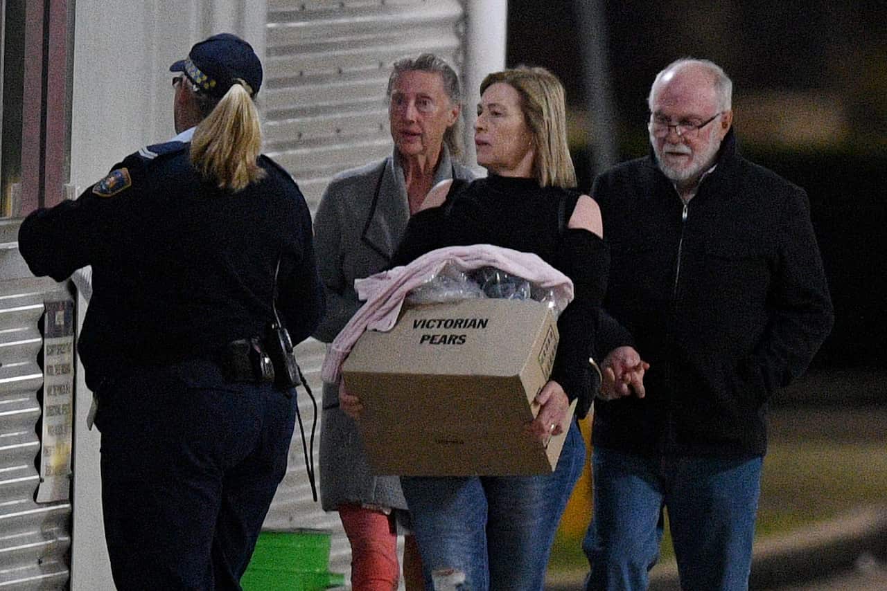 Therese Ann Cook (second left) was released on bail from Silverwater Correctional Facility in Sydney in August 2018.