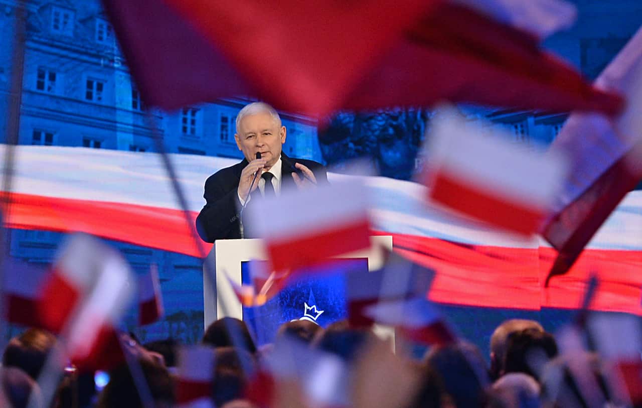 Jaroslaw Kaczynski, leader of the ruling Law and Justice party (PiS).