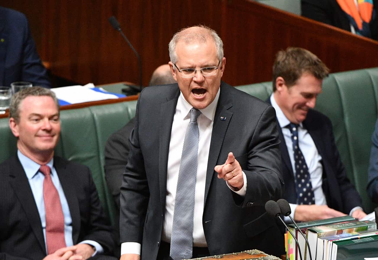 Prime Minister Scott Morrison during Question Time on Tuesday.