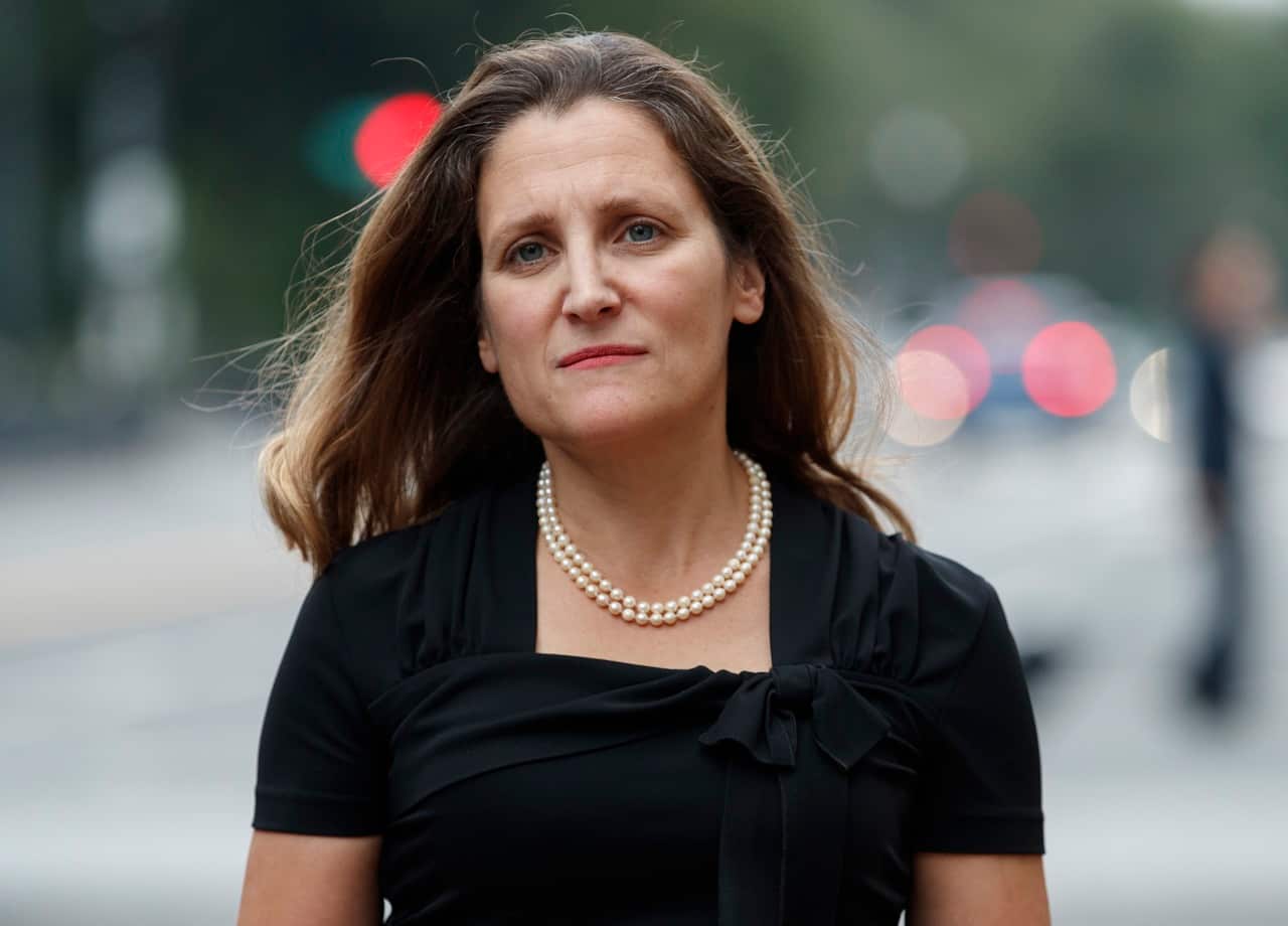 Canadian Foreign Affairs Minister Chrystia Freeland in September.