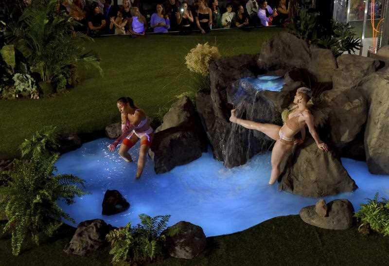 Savage X Fenty fashions are seen during a performance at the Brooklyn Navy Yard at the end of Fashion Week, Wednesday Sept. 12, 2018.