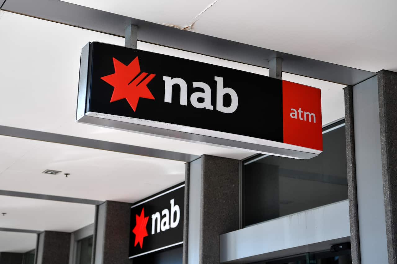 National Australia Bank signage is seen at a branch in Adelaide, Friday, September 14, 2018. (AAP Image/David Mariuz) NO ARCHIVING