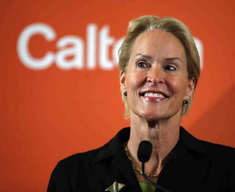 California Institute of Technology biochemical engineer Frances H. Arnold of the US, winner of the Nobel Prize for Chemistry talks during a press conference in Pasadena, California, USA, 03 October 2018.