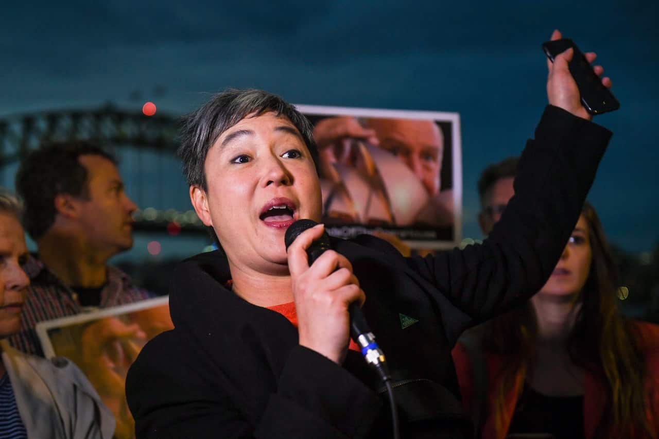 Jenny Leong speaks at a rally in October.