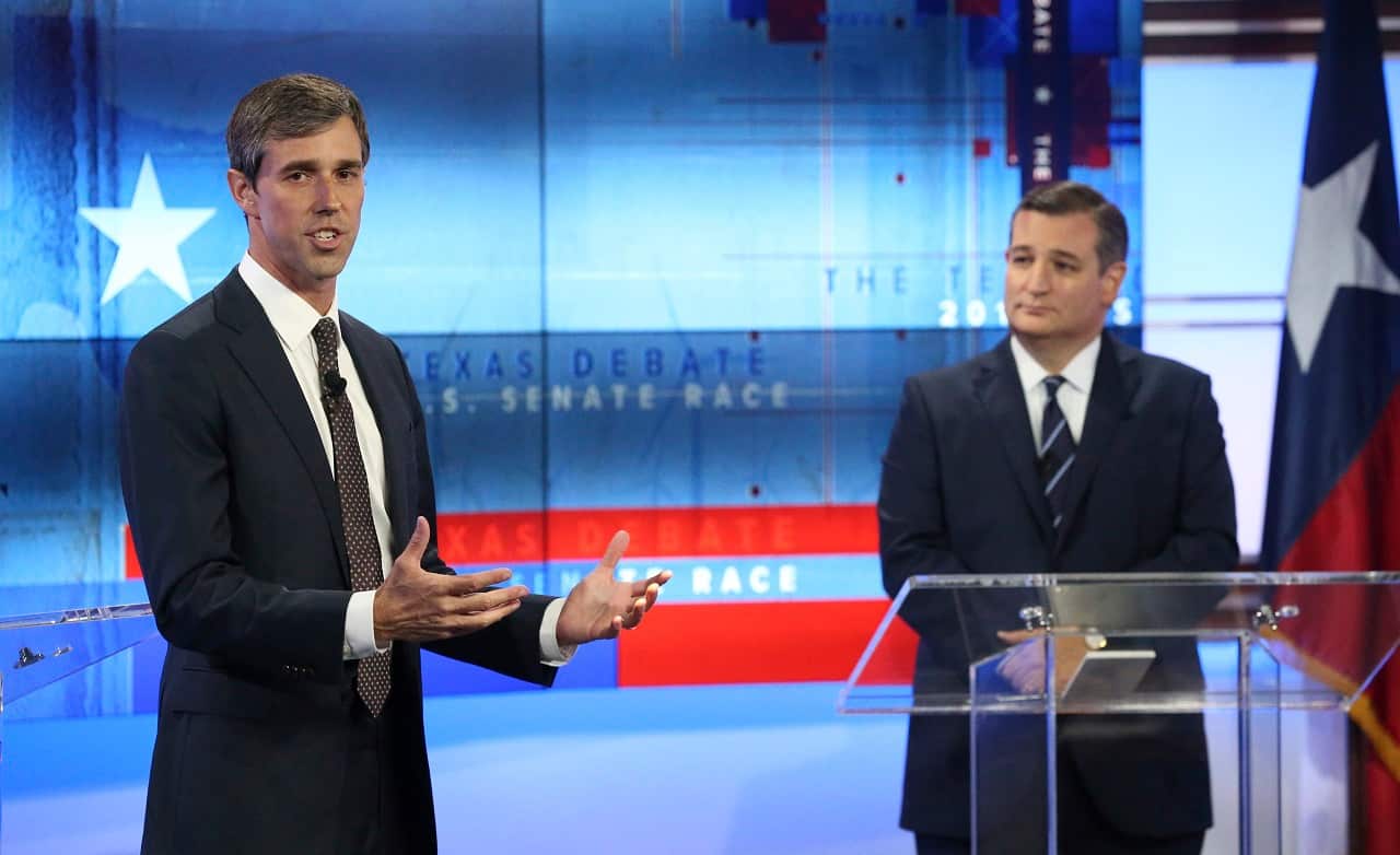 A debate between Beto O'Rourke and Ted Cruz.