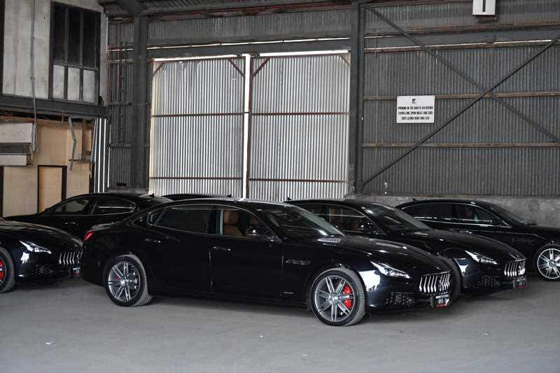 A fleet of Maserati cars are seen during the 2018 Asia-Pacific Economic Cooperation (APEC) forum in Port Moresby.