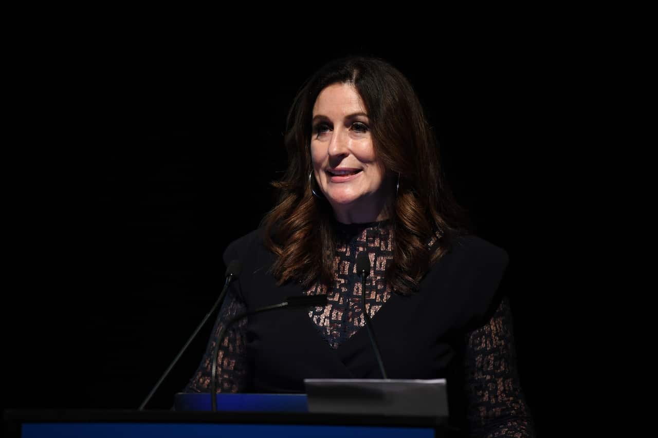 The Daily Telegraph columnist Miranda Devine speaks at the Project Sydney Bradfield Oration in Sydney, Monday, November 19, 2018. (AAP Image/Joel Carrett) NO ARCHIVING