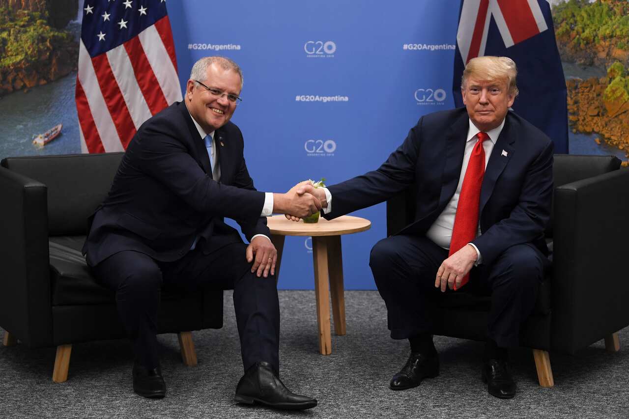 Scott Morrison and Donald Trump 