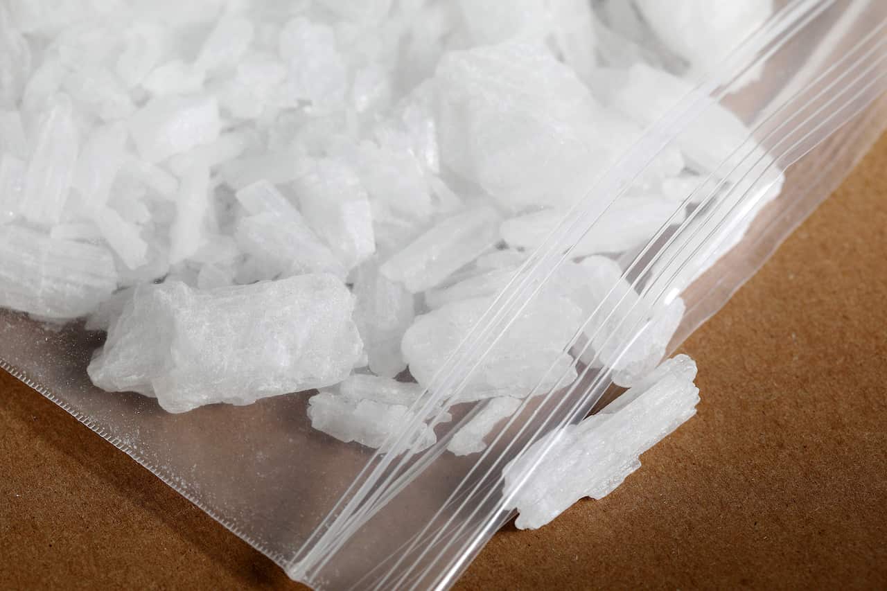 Pure methamphetamine in rock from, known as ice, was photographed at the DEA's North Central Laboratory in Chicago. (Photo by Anthony Souffle/Minneapolis Star Tribune/TNS/Sipa USA).