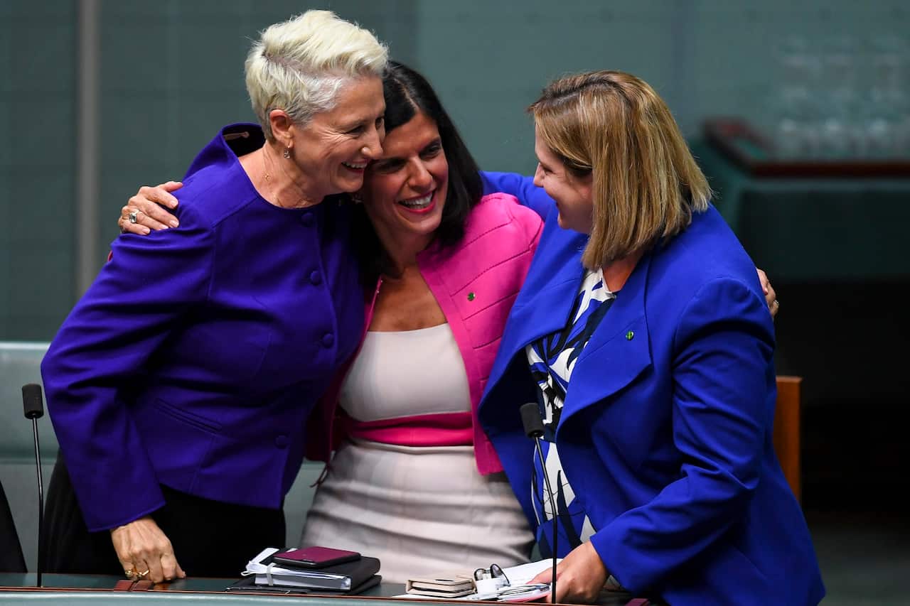 Kerryn Phelps, Julia Banks and Rebekha Sharkie
