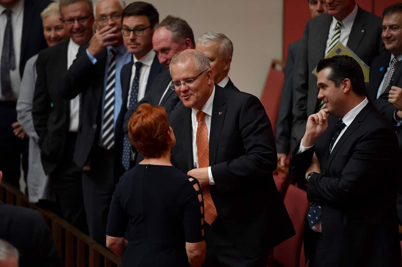 Prime Minister Scott Morrison is yet to decide whether to put Pauline Hanson's One Nation below Labor and the Greens. 