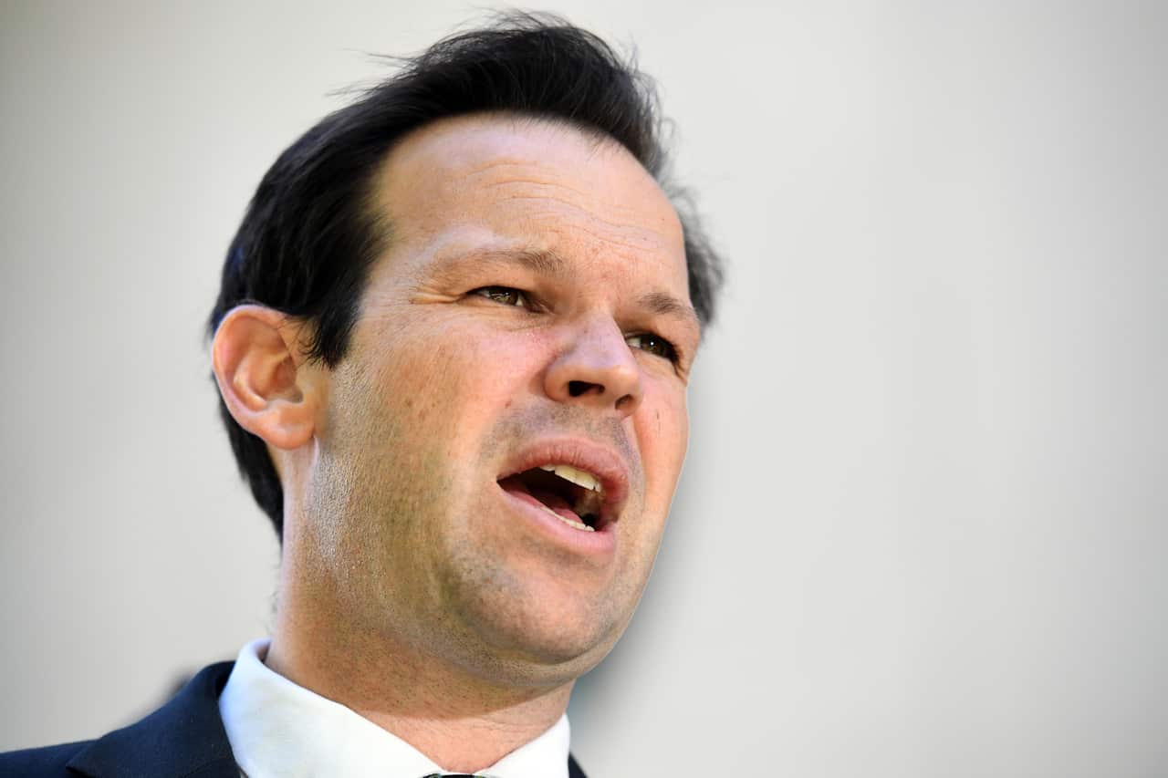 Minister for Resources Matt Canavan at a press conference