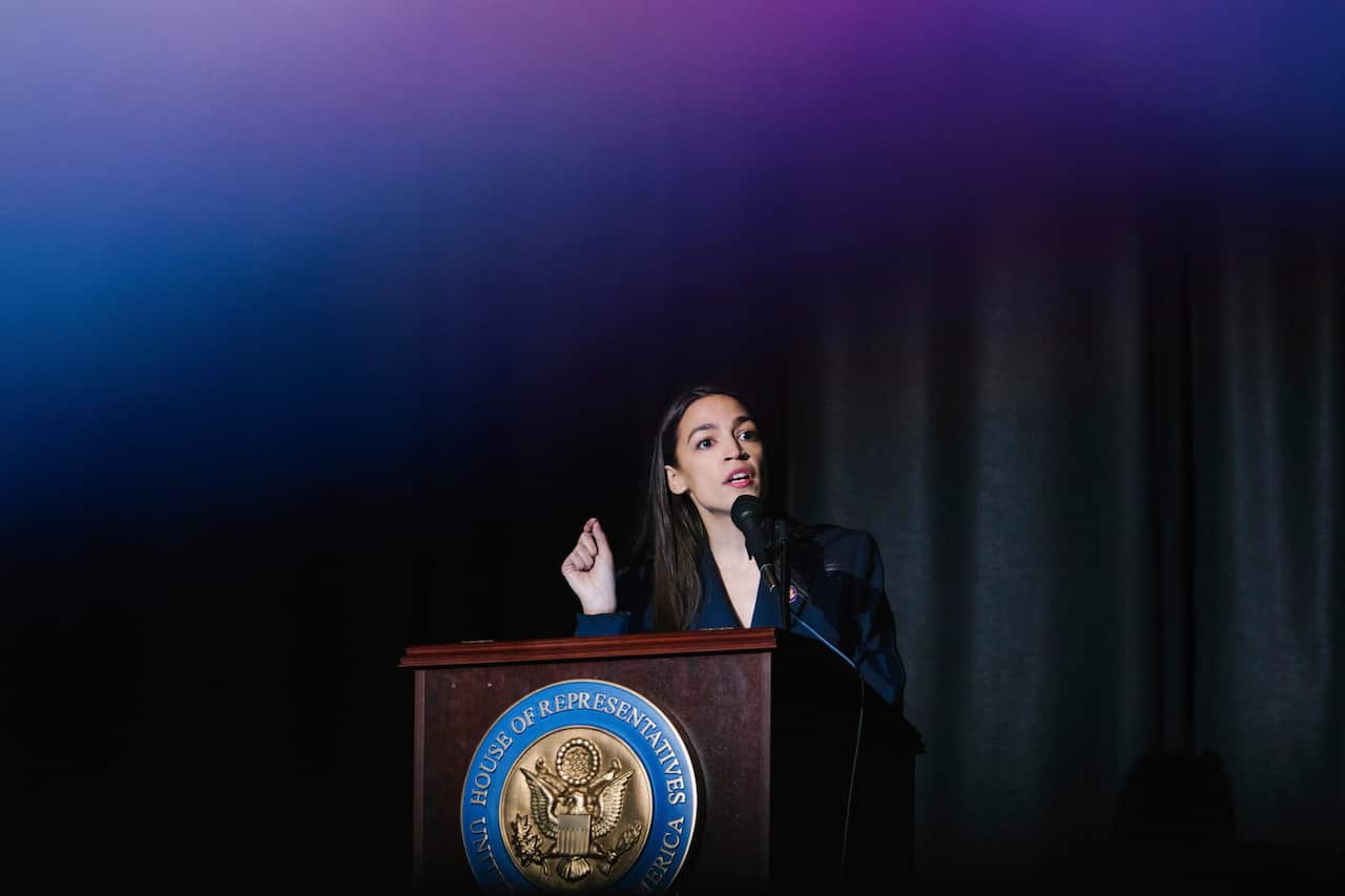 US Congresswoman Alexandria Ocasio-Cortez.
