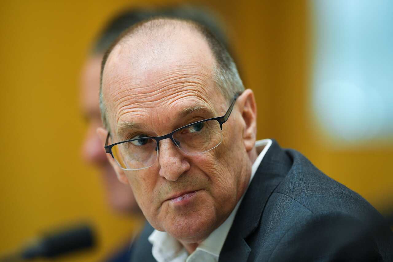 Treasury Secretary Philip Gaetjens speaks during Senate estimates at Parliament House in Canberra, Wednesday, February 20, 2019. AAP Image/Lukas Coch) NO ARCHIVING