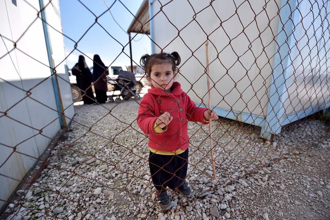 A displaced child in Hasakah.
