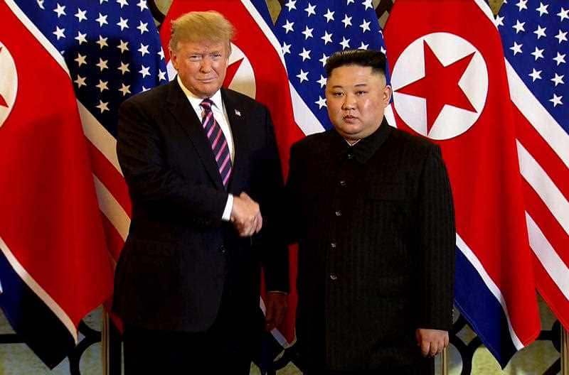 US President Donald Trump meets North Korean leader Kim Jong-un.