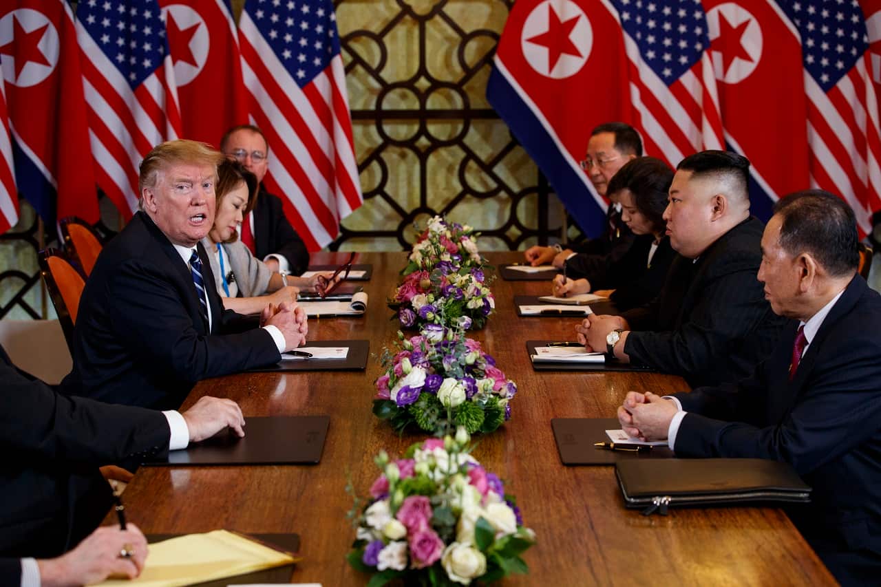 President Donald Trump and North Korean leader Kim Jong-un in Hanoi.