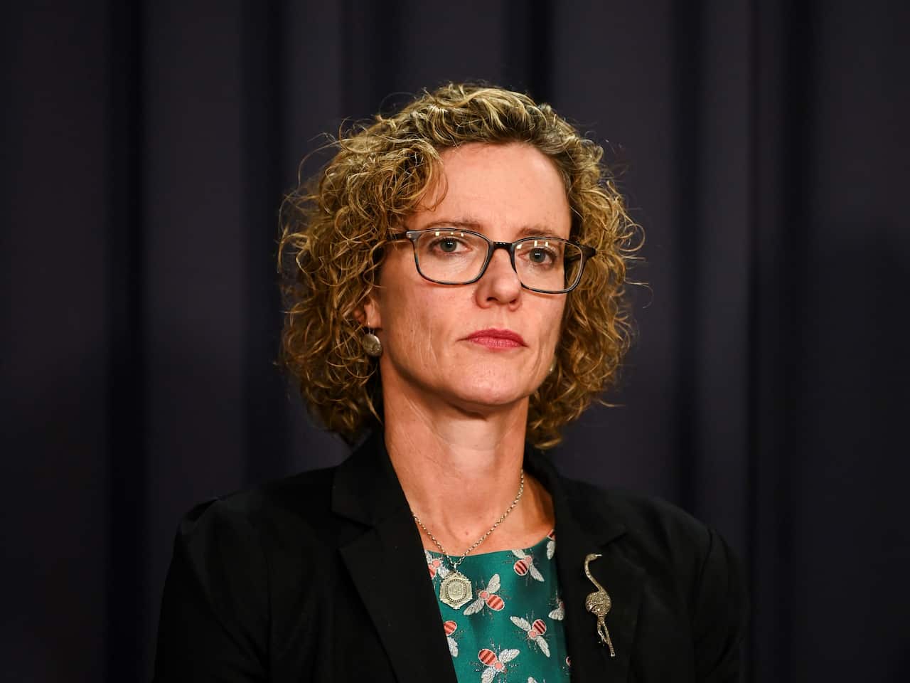 CEO of Our Watch Patty Kinnersly speaks to the media during a press conference in Canberra, Tuesday, March 5, 2019.