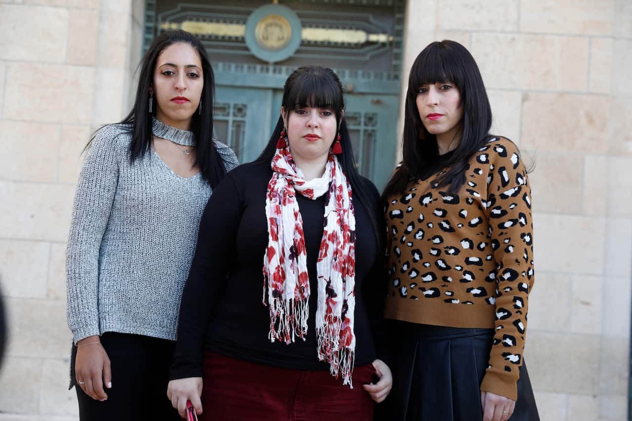 Three of the alleged abuse victims: Elly Sapir, Dassi Ehrlich and Nicole Meyers from Melbourne, all former students of Malka Leifer.