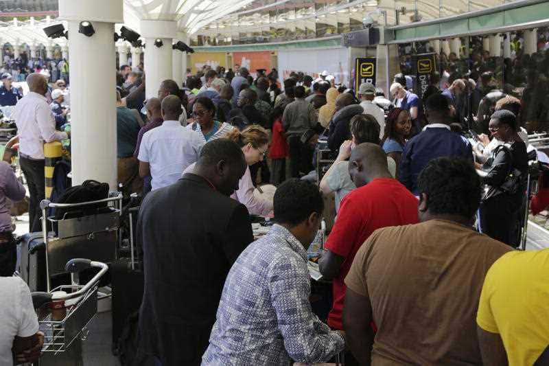 Passengers stranded after their flights are delayed 