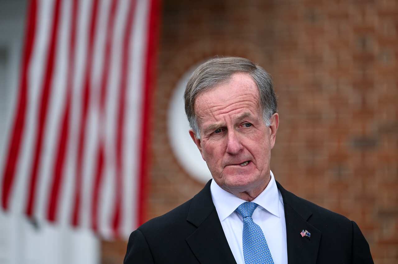 Incoming United States' Ambassador to Australia, Arthur B. Culvahouse  speaks to the media during his first press conference outside his residence at the US Embassy in Canberra, Wednesday, March 13, 2019. (AAP Image/Lukas Coch) NO ARCHIVING