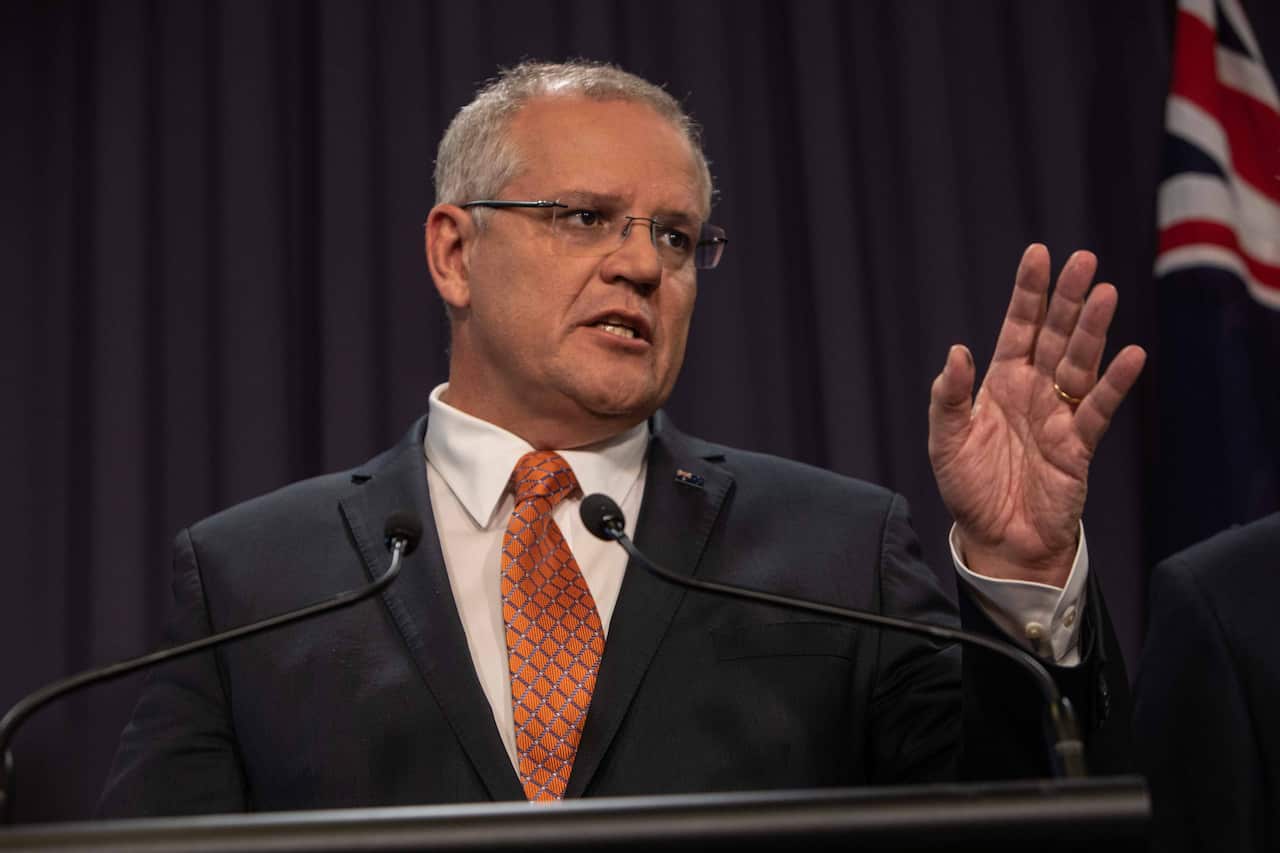 Prime Minister Scott Morrison in Parliament House.
