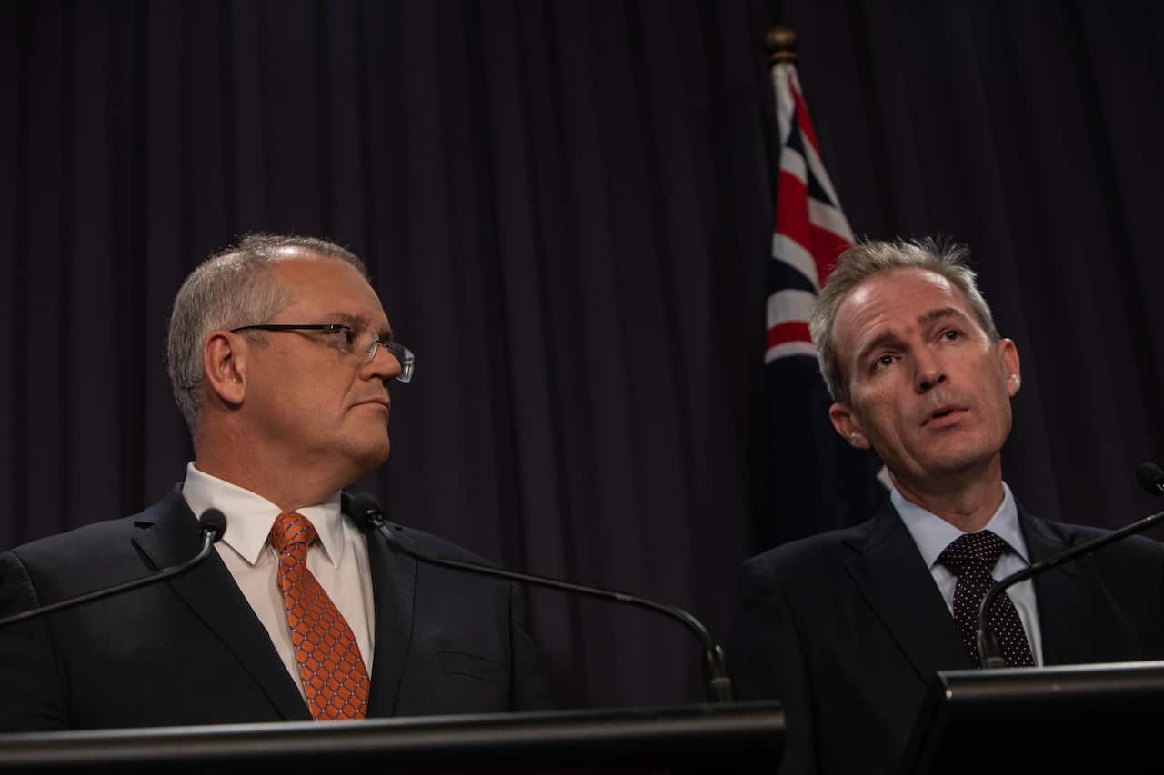 Prime Minister Scott Morrison and David Coleman, Minister for Immigration.