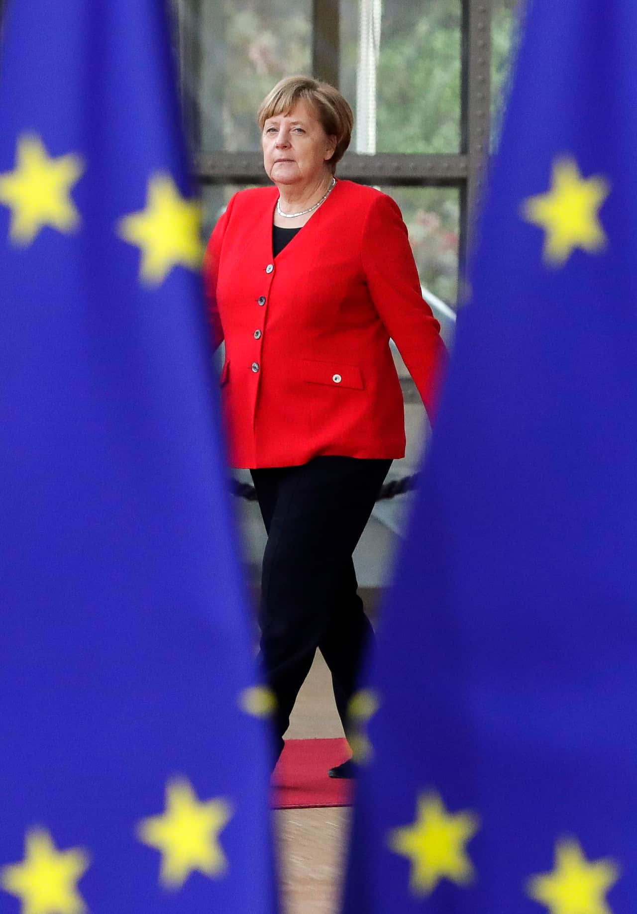 German Chancellor Angela Merkel arrives at the European Council summit in Brussels, Belgium.
