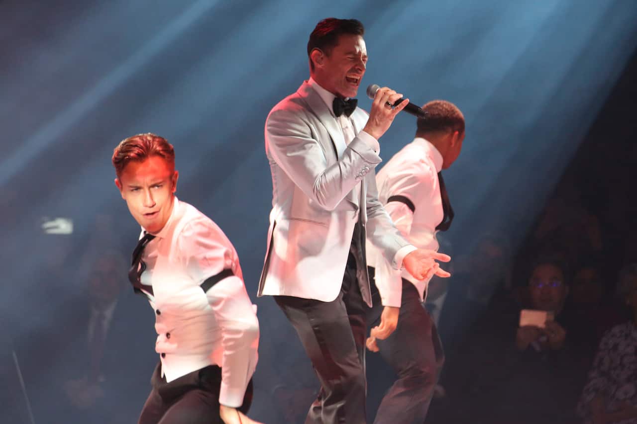 Actor Hugh Jackman performs a song-and-dance number at the US dollars 1 million Global Teacher Prize.