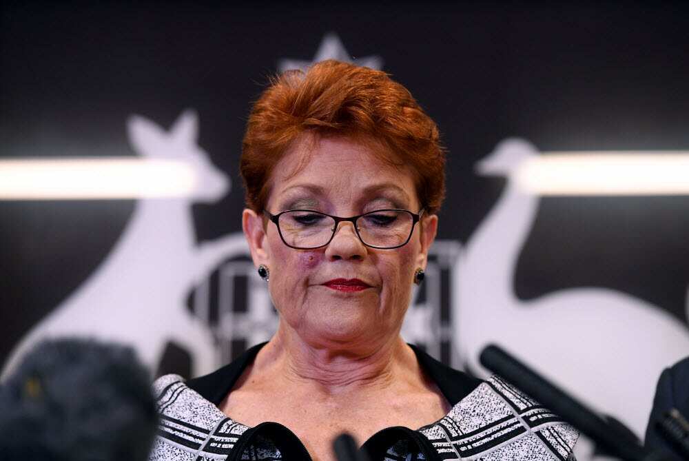 One Nation leader Pauline Hanson.